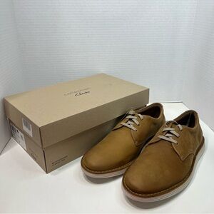 COLLECTION BY CLARKS Forge Vibe tan leather lace up shoes men’s size 12 NWT